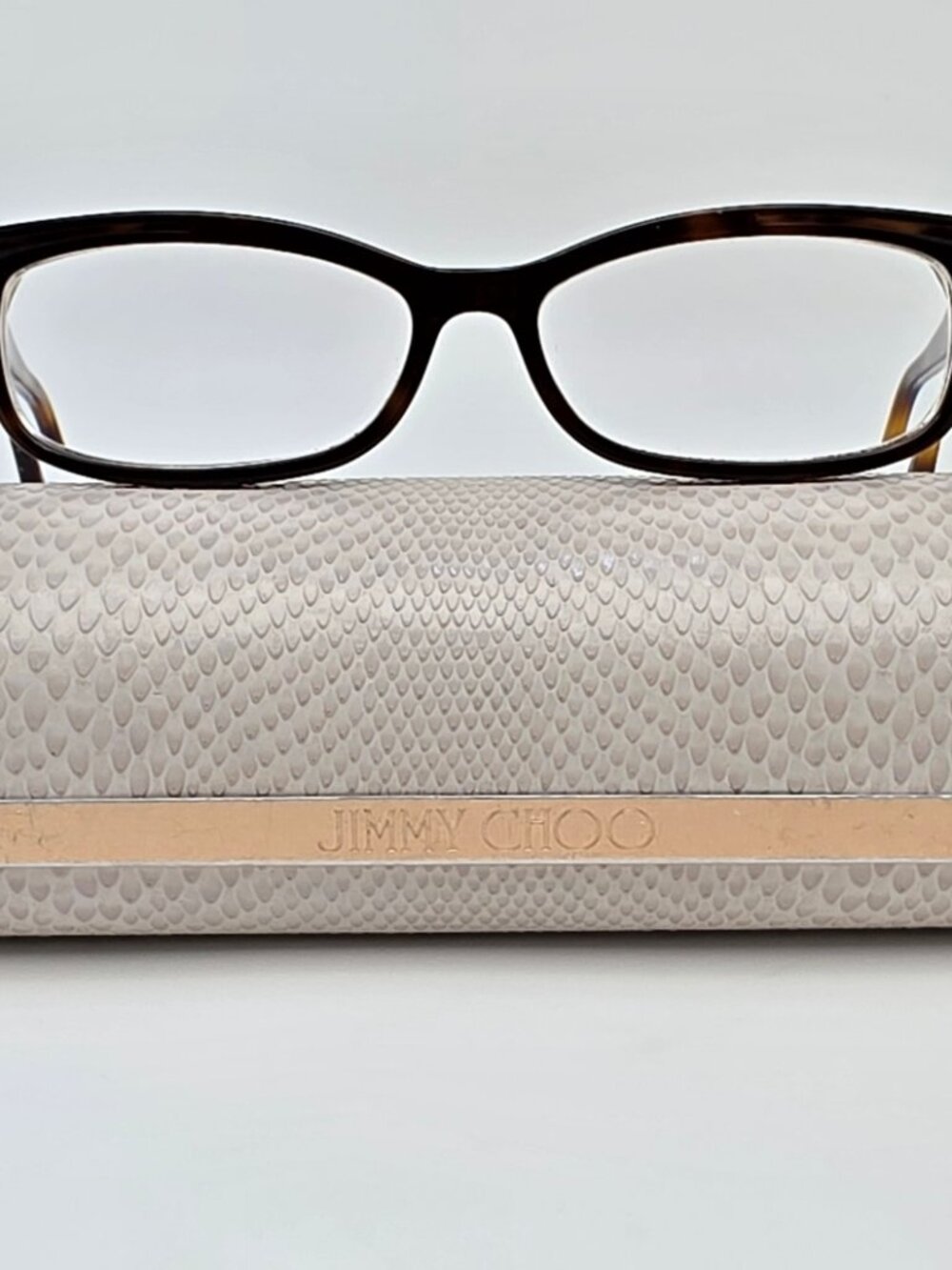 Jimmy Choo 148 Animal Havana Cat Eye Eyeglasses Frame w/ Flexhinge and Case 54mm